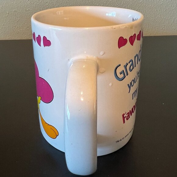 Vtg WARNER BROS Looney Tunes TWEETY BIRD Grandma You're My Favorite! 2000 Mug - Picture 6 of 10